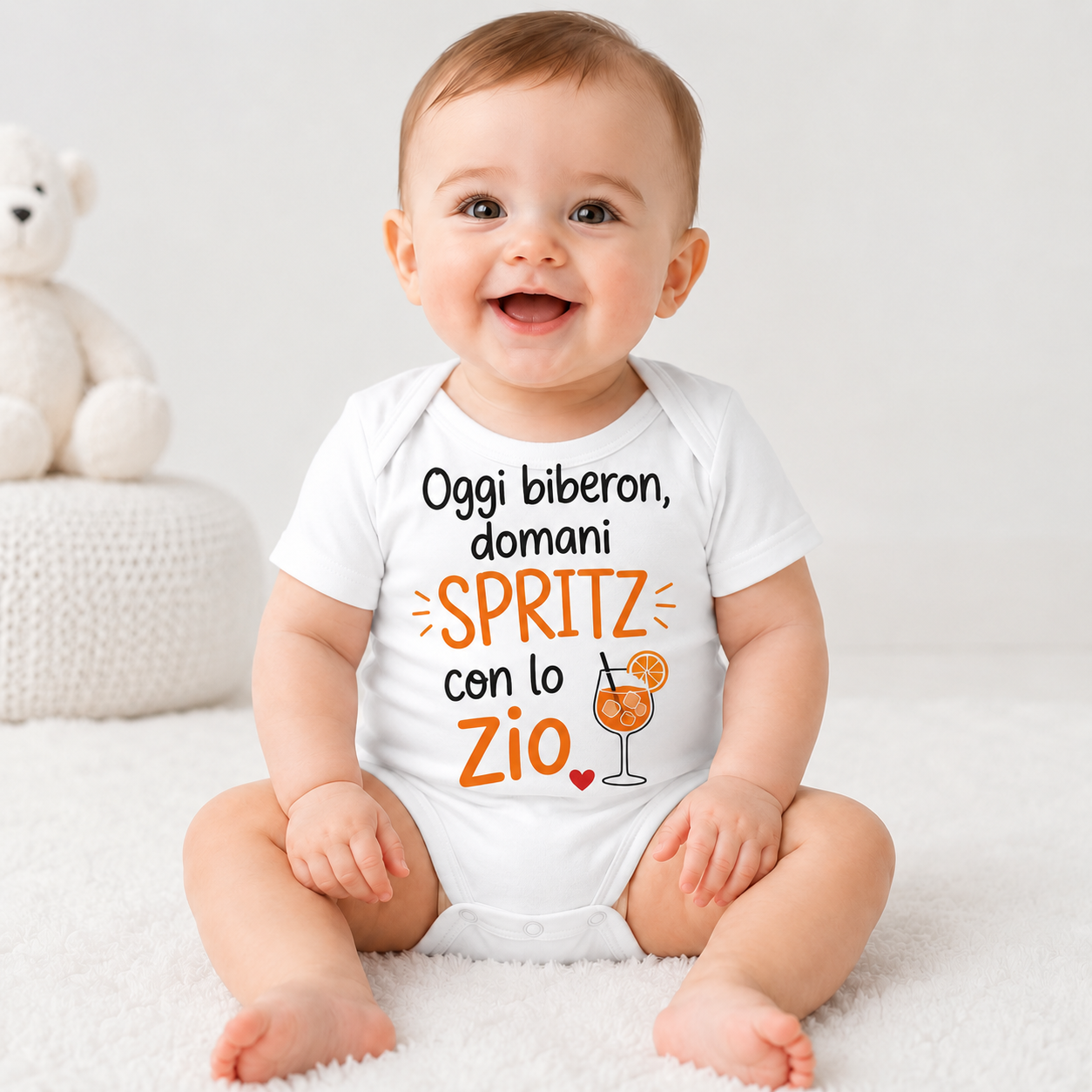 Baby-Body Spritz mit Onkel oder Zio – Deutsch oder Italienisch