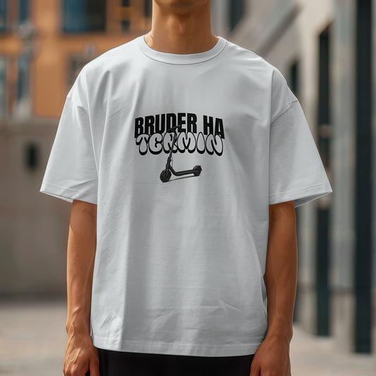 Bruder ha Termin Oversize T-Shirt – Frontansicht