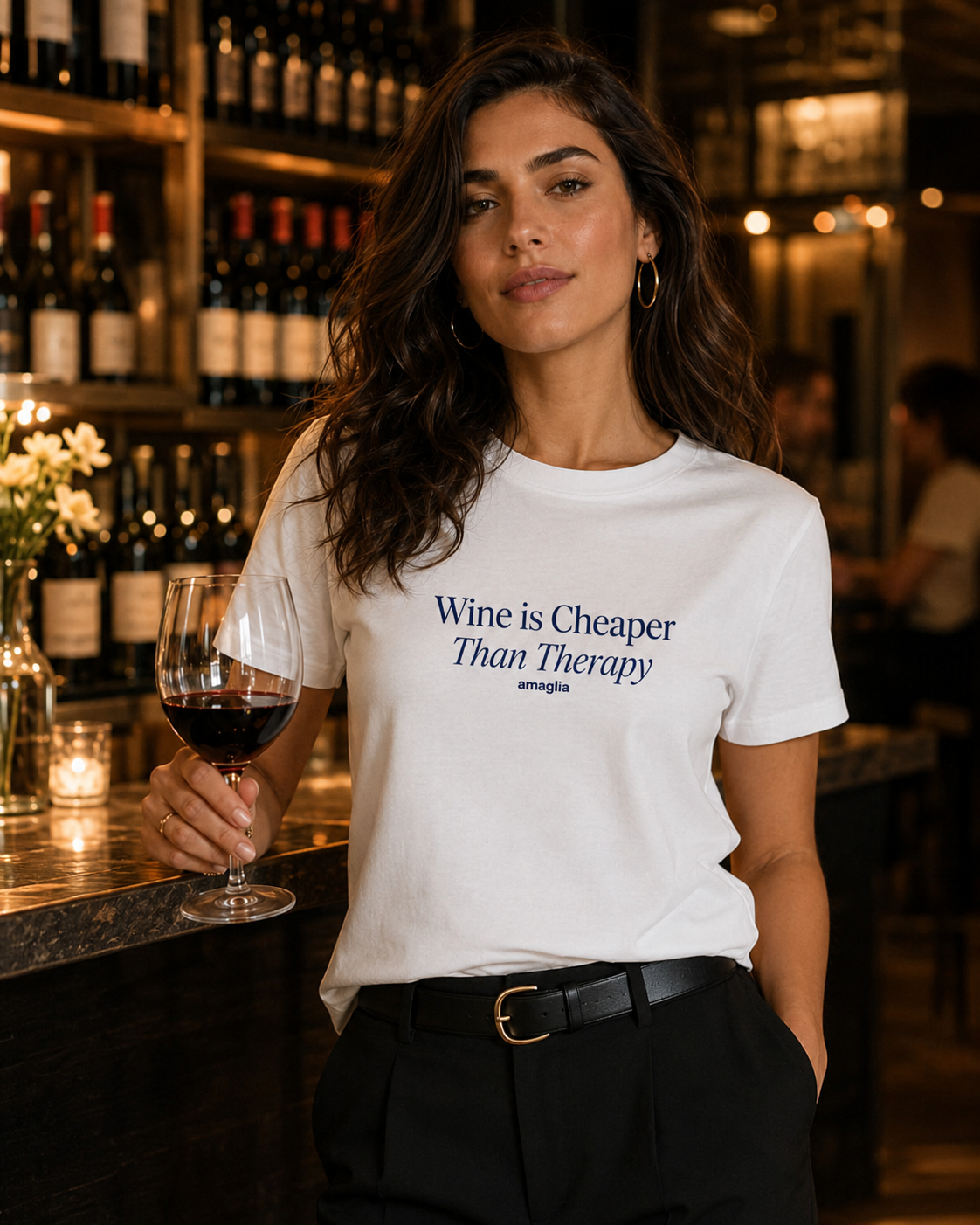 Wine is Cheaper Than Therapy – Statement T-Shirt