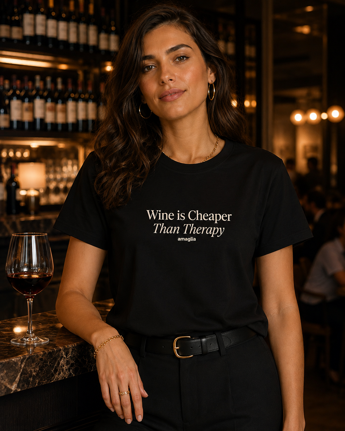Wine is Cheaper Than Therapy – Statement T-Shirt