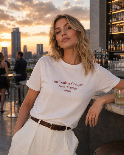 Gin Tonic is Cheaper Than Therapy T-Shirt