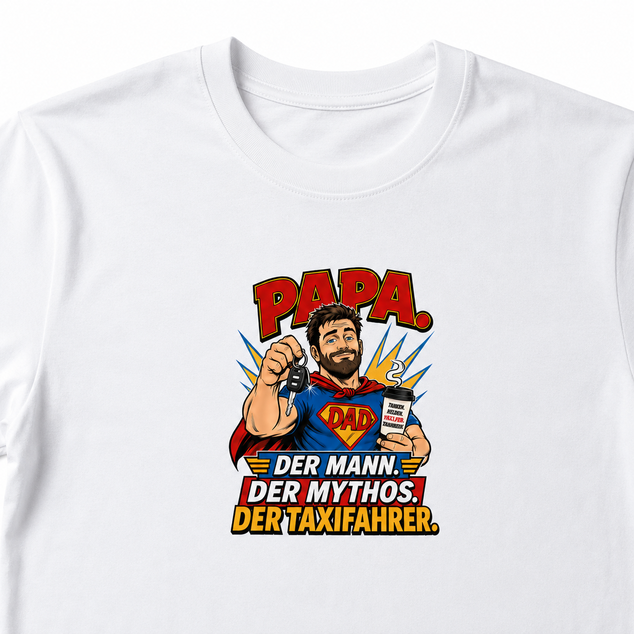 Papa Taxifahrer T-Shirt – Der Mann, der Mythos