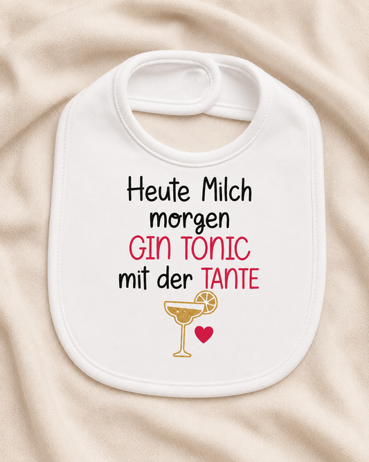 Baby-Lätzchen Gin Tonic mit der Tante – Deutsch oder Italienisch