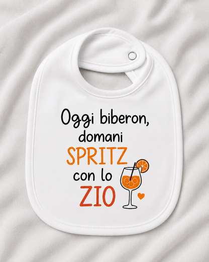 Baby-Lätzchen Spritz mit Onkel oder Zio – Deutsch oder Italienisch