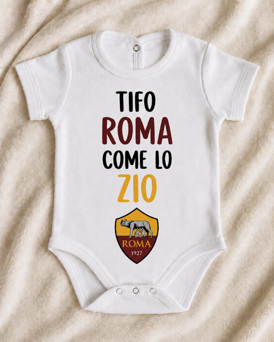 Baby-Body Tifo Roma come lo Zio – Italienischer Fussball-Body