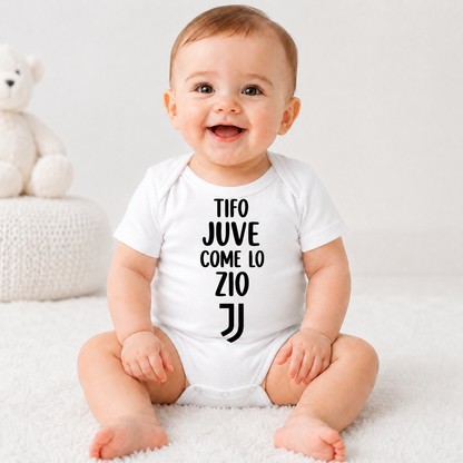 Baby-Body Tifo Juve come lo Zio – Italienischer Fussball-Body
