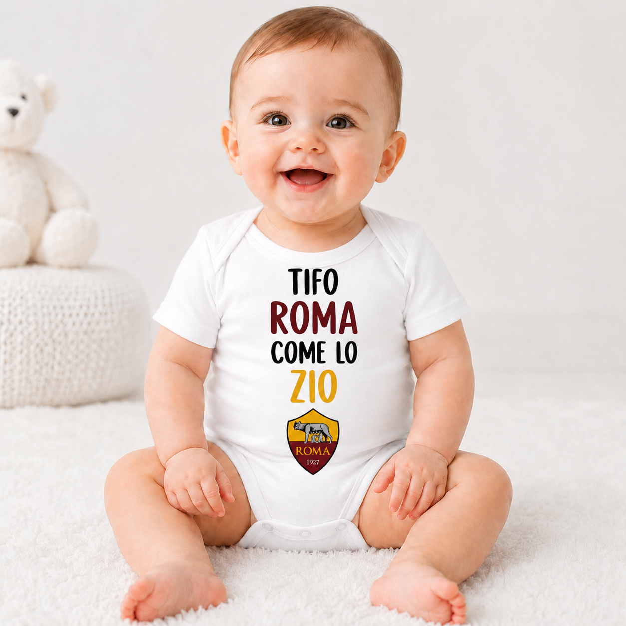 Baby-Body Tifo Roma come lo Zio – Italienischer Fussball-Body