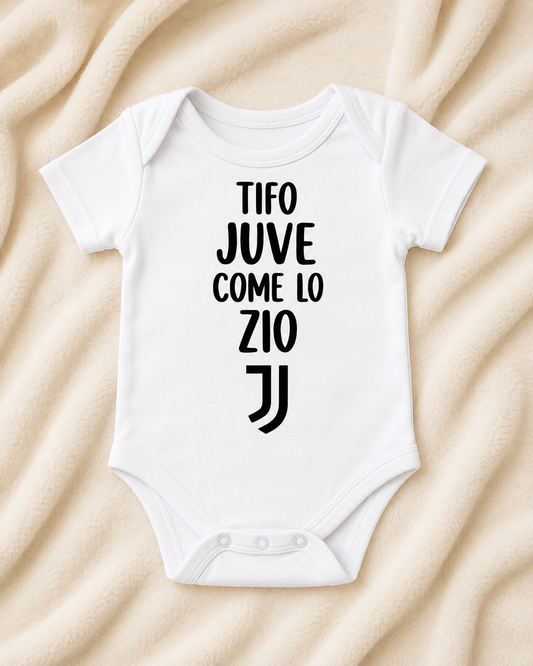Baby-Body Tifo Juve come lo Zio – Italienischer Fussball-Body