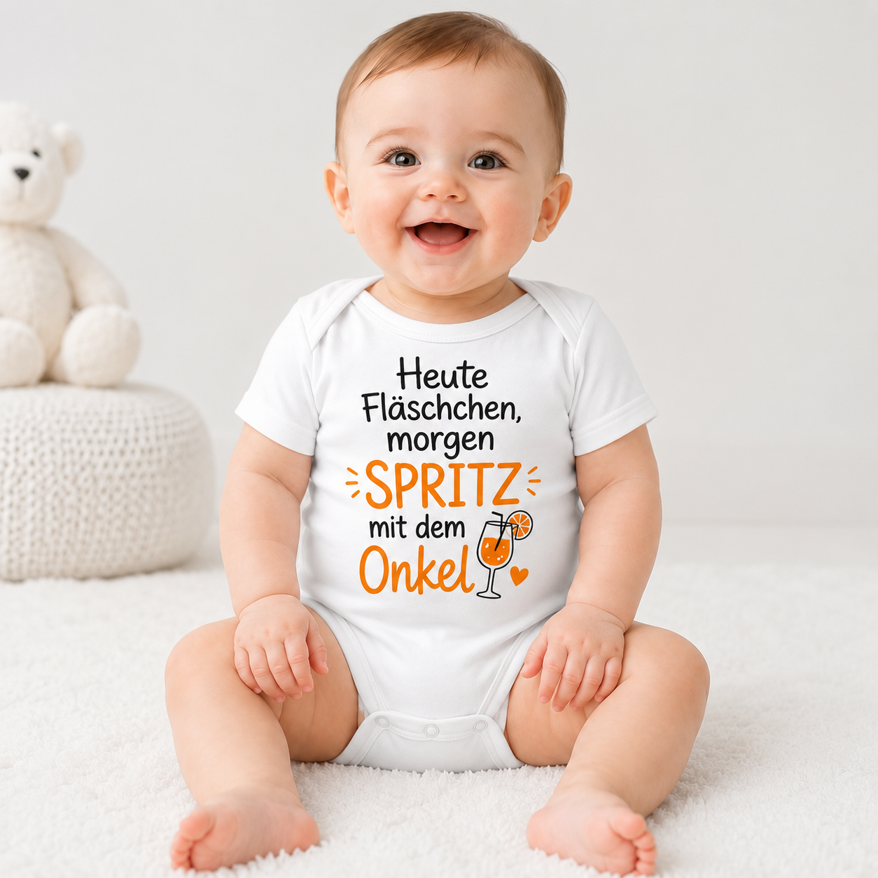 Baby-Body Spritz mit Onkel oder Zio – Deutsch oder Italienisch
