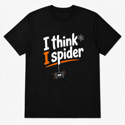 I Think I Spider T-Shirt – Lustiges Spinnen-Motiv