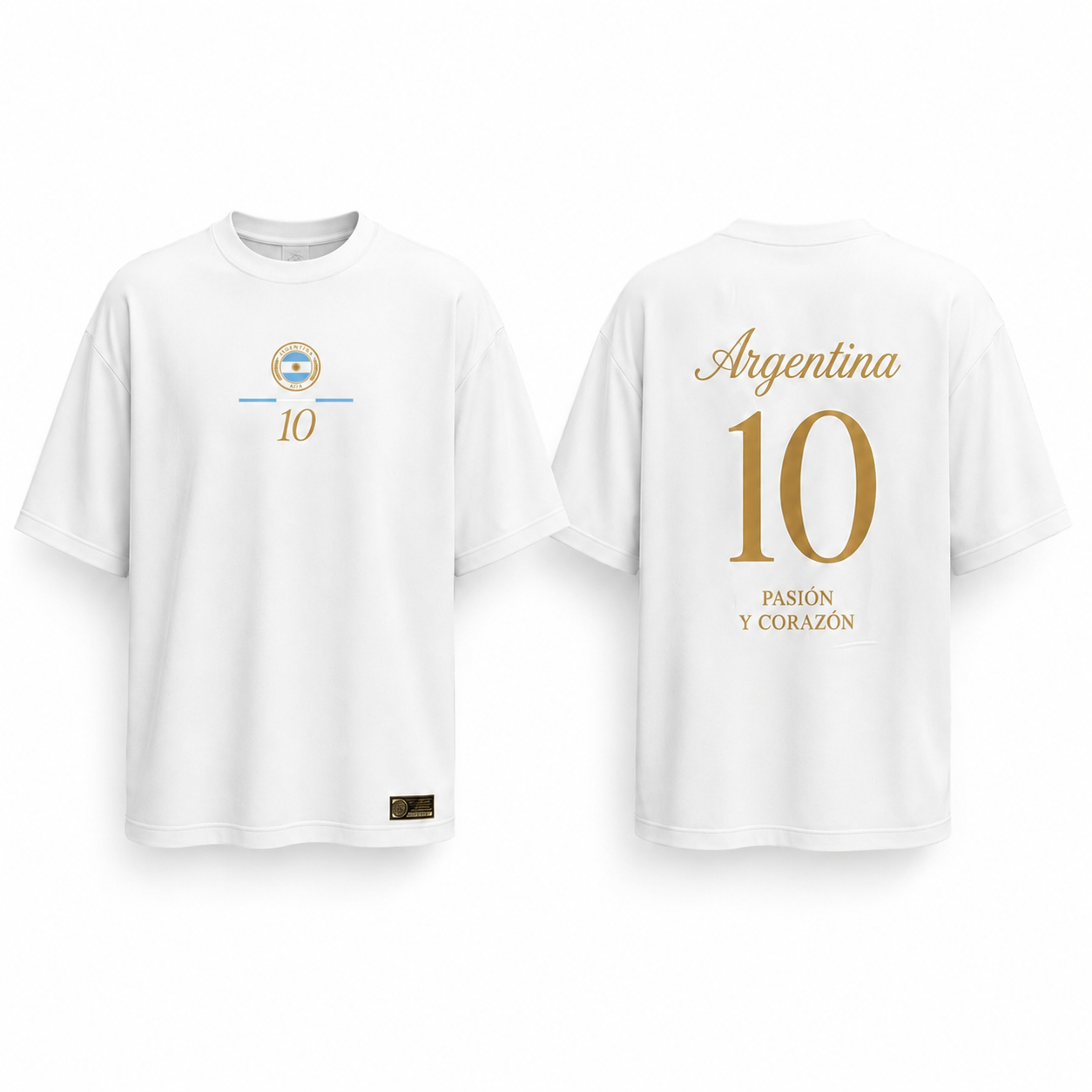 Argentinien Fan-Shirt Nummer 10 – Oversize Fussballshirt