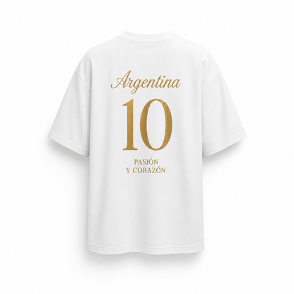 Argentinien Fan-Shirt Nummer 10 – Oversize Fussballshirt