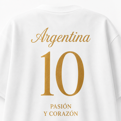 Argentinien Fan-Shirt Nummer 10 – Oversize Fussballshirt