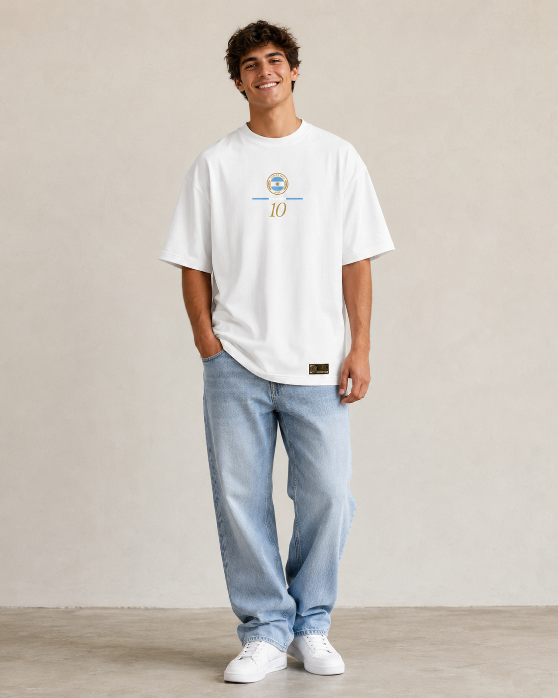 Argentinien Fan-Shirt Nummer 10 – Oversize Fussballshirt