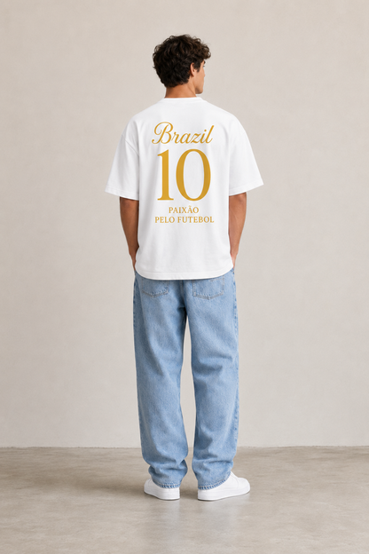 Brasilien Fan-Shirt Nummer 10 – Paixão pelo Futebol