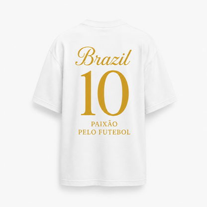 Brasilien Fan-Shirt Nummer 10 – Paixão pelo Futebol