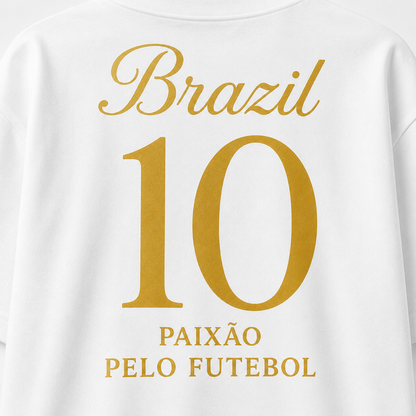Brasilien Fan-Shirt Nummer 10 – Paixão pelo Futebol