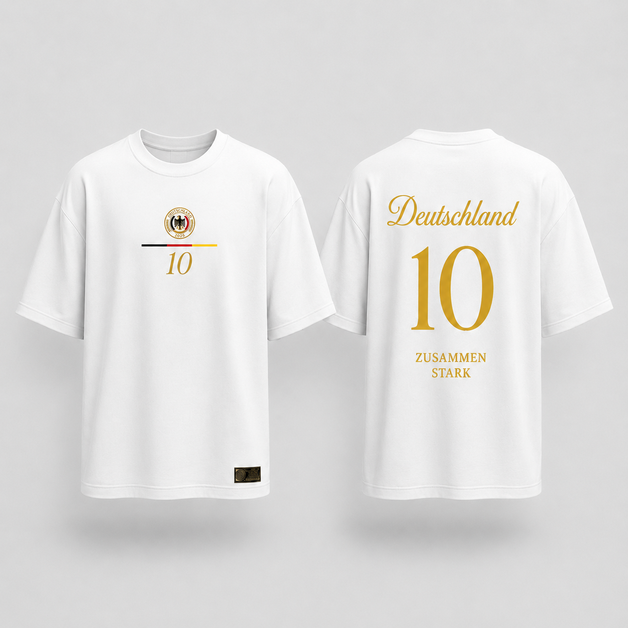 Deutschland Fan-Shirt 2026 – Nummer 10 Gold