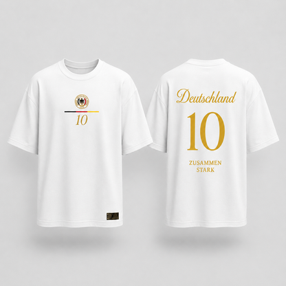 Deutschland Fan-Shirt 2026 – Nummer 10 Gold
