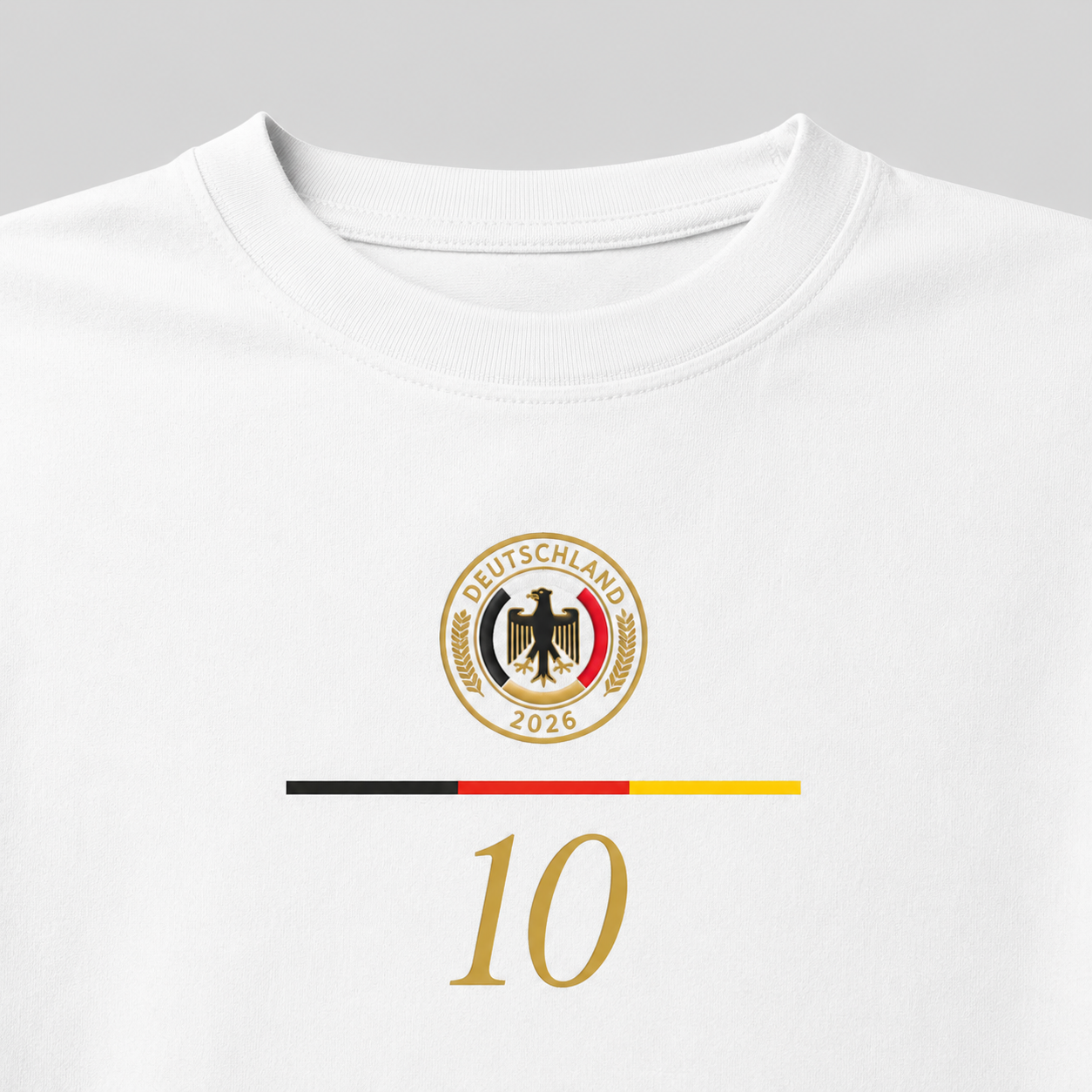 Deutschland Fan-Shirt 2026 – Nummer 10 Gold