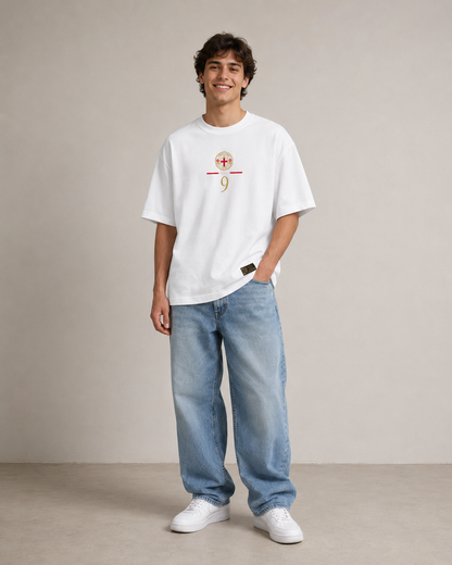 England Fan-Shirt 2026 – Nummer 9 Gold
