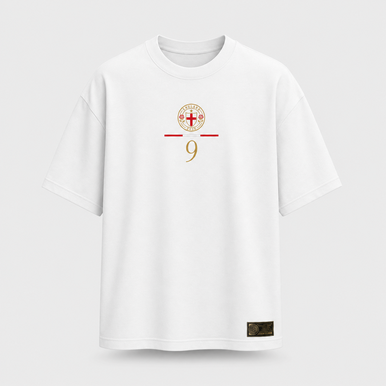 England Fan-Shirt 2026 – Nummer 9 Gold
