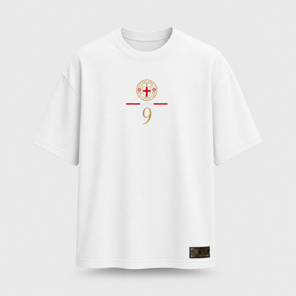 England Fan-Shirt 2026 – Nummer 9 Gold