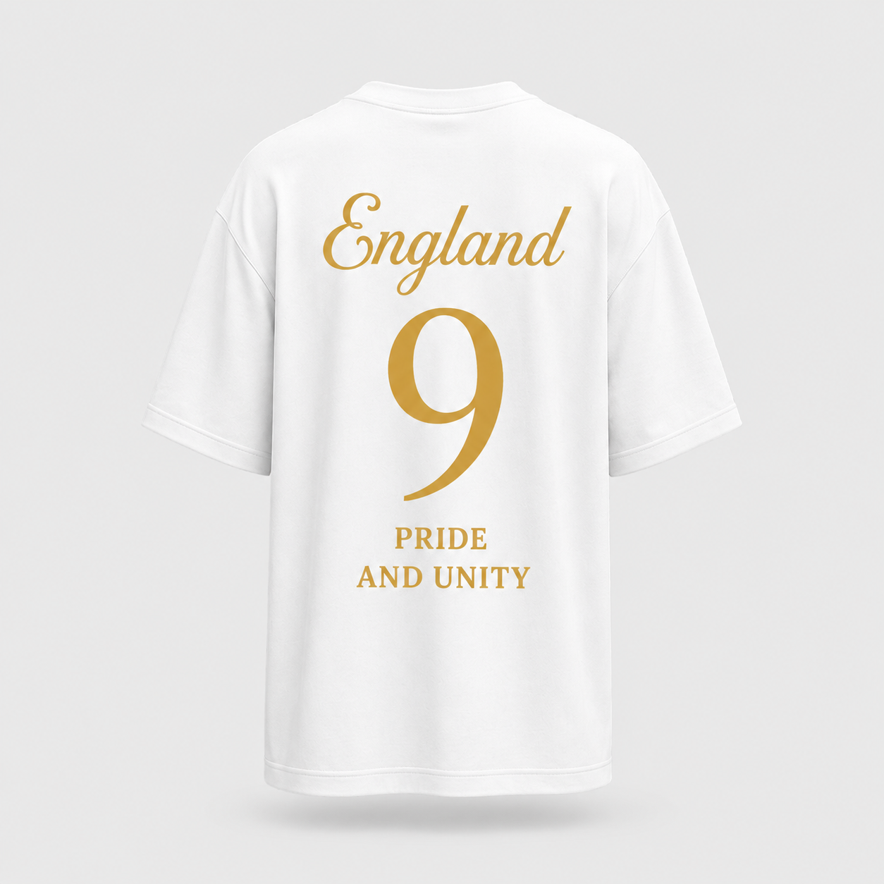 England Fan-Shirt 2026 – Nummer 9 Gold