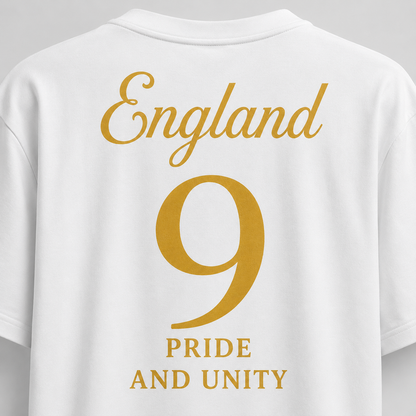 England Fan-Shirt 2026 – Nummer 9 Gold
