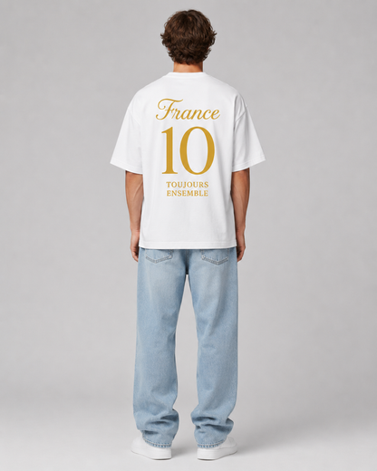 Frankreich Fan-Shirt 2026 – Nummer 10 Gold