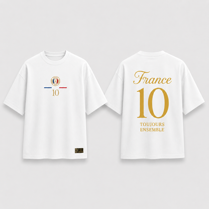 Frankreich Fan-Shirt 2026 – Nummer 10 Gold