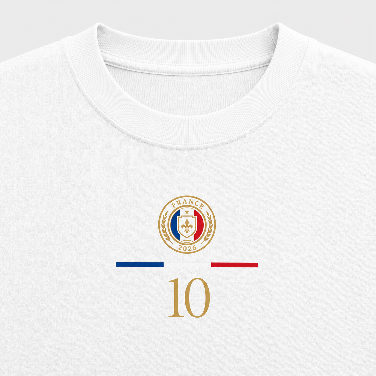 Frankreich Fan-Shirt 2026 – Nummer 10 Gold