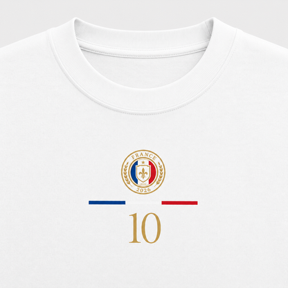 Frankreich Fan-Shirt 2026 – Nummer 10 Gold