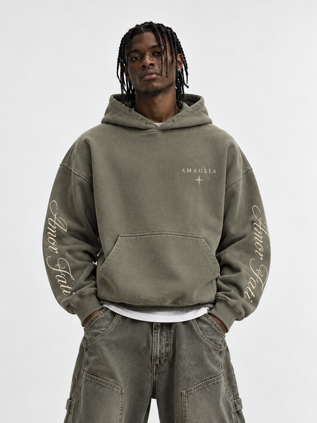 AMAGLIA Amor Fati Hoodie – Olive
