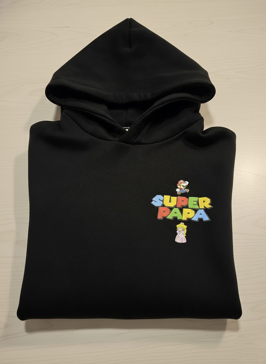 Super Papa Hoodie – Personalisierter Hoodie mit Druck