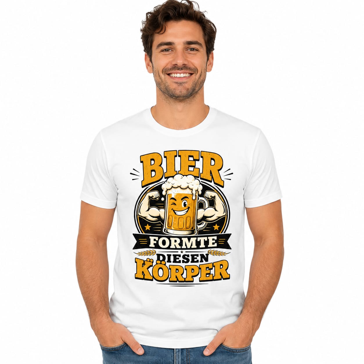 Bier formte diesen Körper T-Shirt – Lustiges Bier Shirt