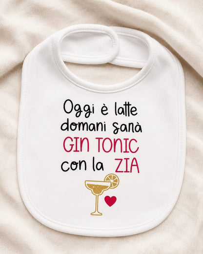 Baby-Lätzchen Gin Tonic mit der Tante – Deutsch oder Italienisch