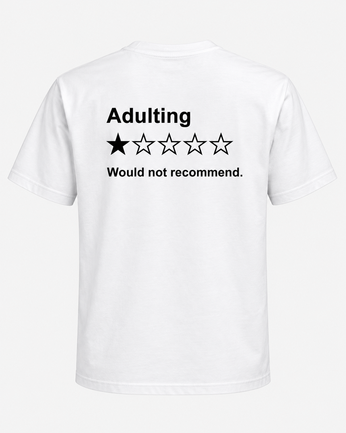 Adulting T-Shirt – Would Not Recommend