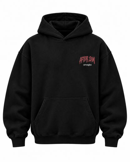 Oversized Hoodie Schwarz „After 2AM“ – Premium Streetwear