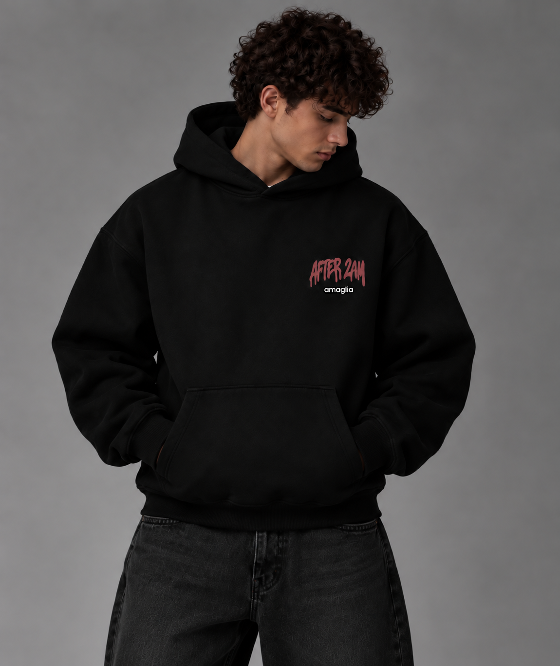 Oversized Hoodie Schwarz „After 2AM“ – Premium Streetwear