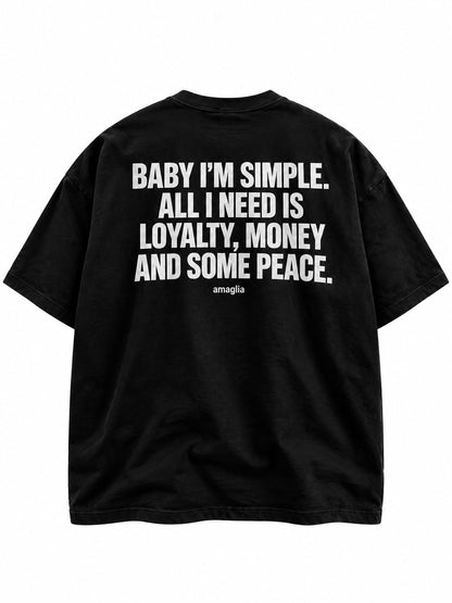 Loyalty Money Peace T-Shirt – Regular Fit & Oversize