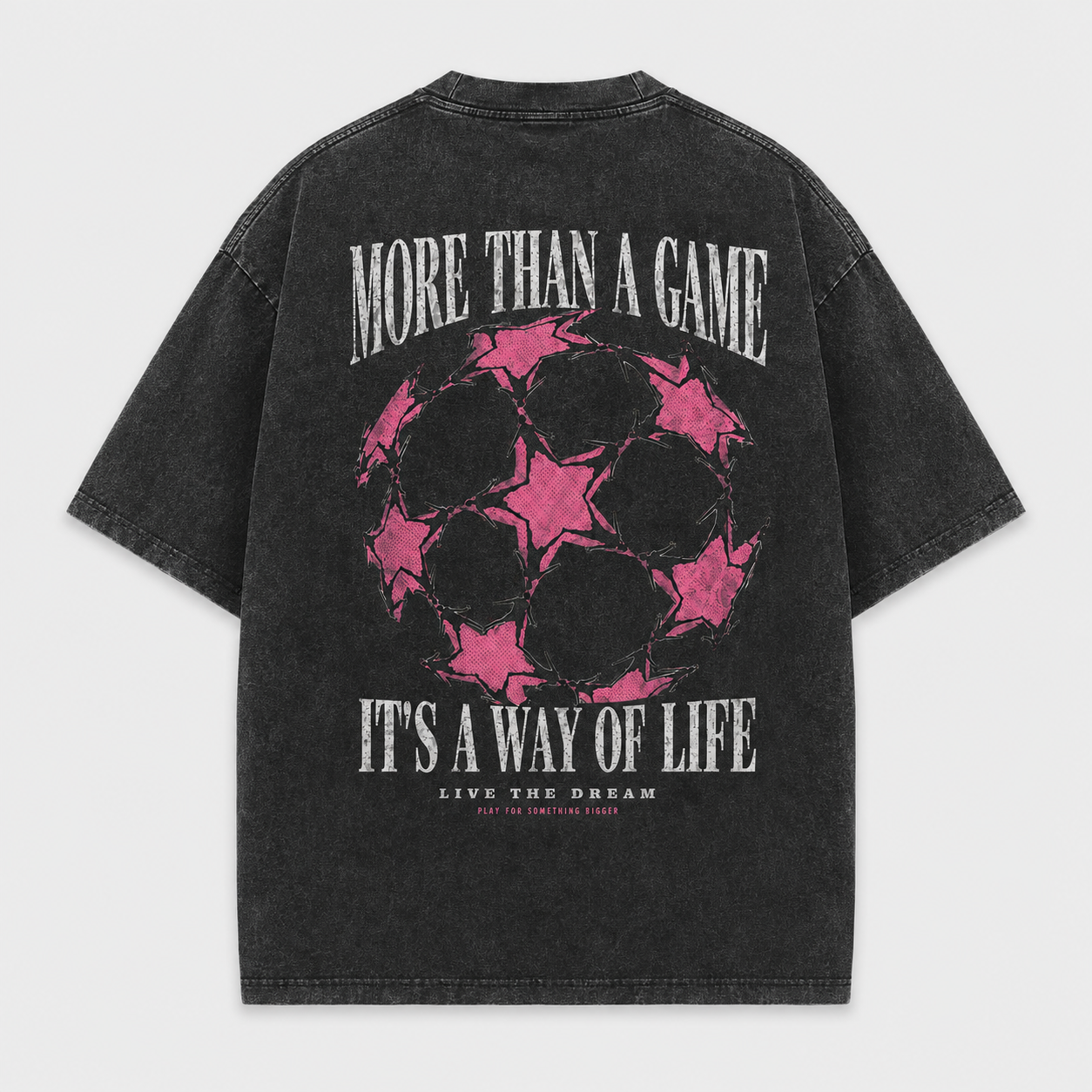 AMAGLIA Football Statement Oversized T-Shirt Washed Black