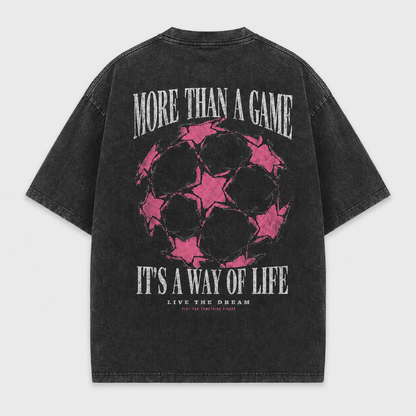 AMAGLIA Football Statement Oversized T-Shirt Washed Black