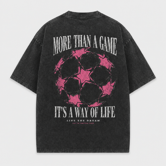 AMAGLIA Football Statement Oversized T-Shirt Washed Black