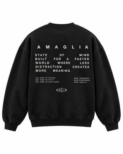 AMAGLIA State of Mind Sweatshirt – Schwarz