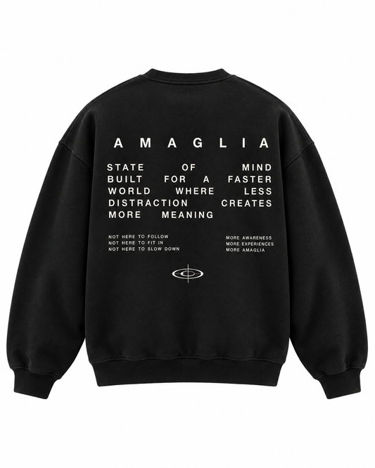 AMAGLIA State of Mind Sweatshirt – Schwarz