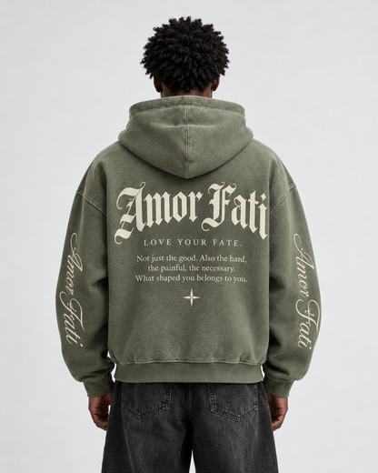 AMAGLIA Amor Fati Hoodie – Olive