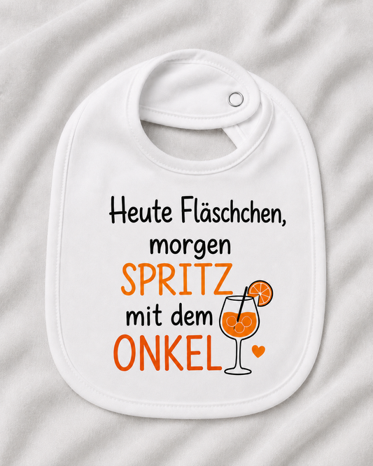 Baby-Lätzchen Spritz mit Onkel oder Zio – Deutsch oder Italienisch