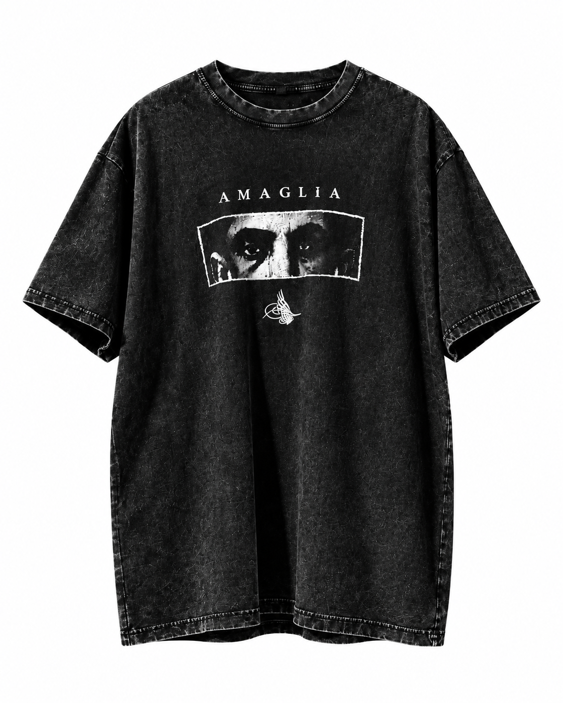 Ottoman Eyes Washed Black Oversized T-Shirt