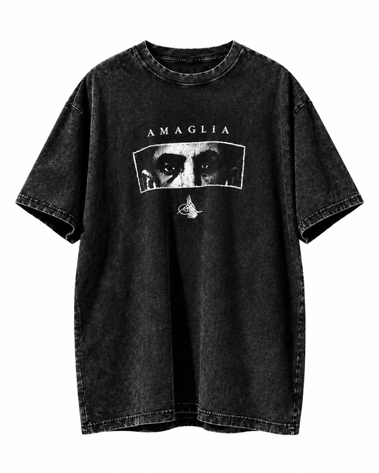 Ottoman Eyes Washed Black Oversized T-Shirt